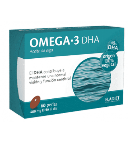 Omega 3 DHA - Oleo de Algas - 60 Cápsulas - Eladiet